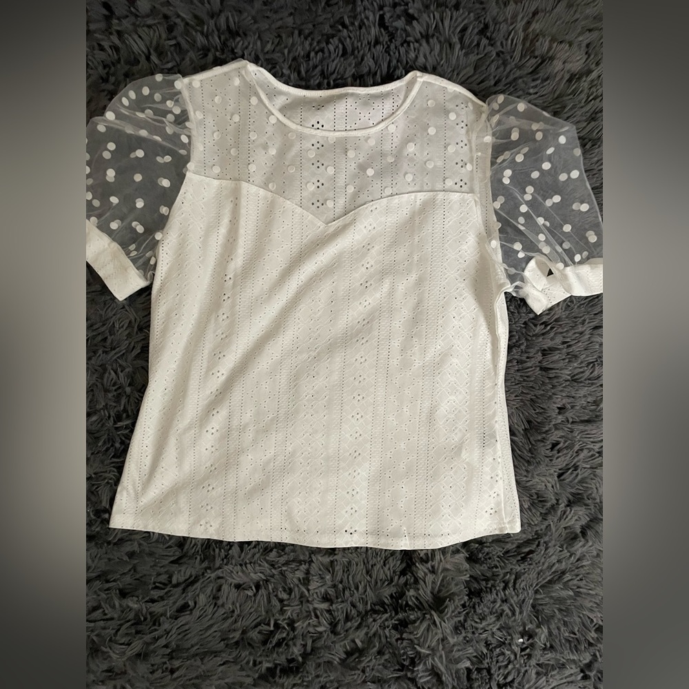 NWOT SHEIN allusion neckline top